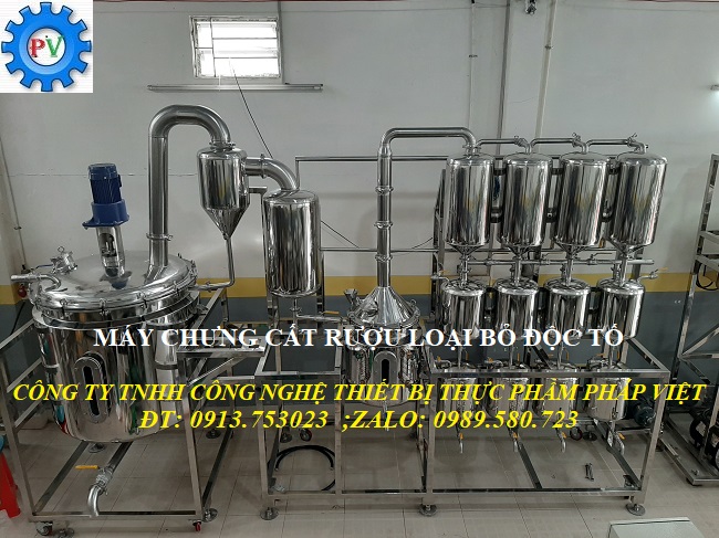 Chế tạo máy chưng cất may chung cat ruou loai bo doc to the he moi